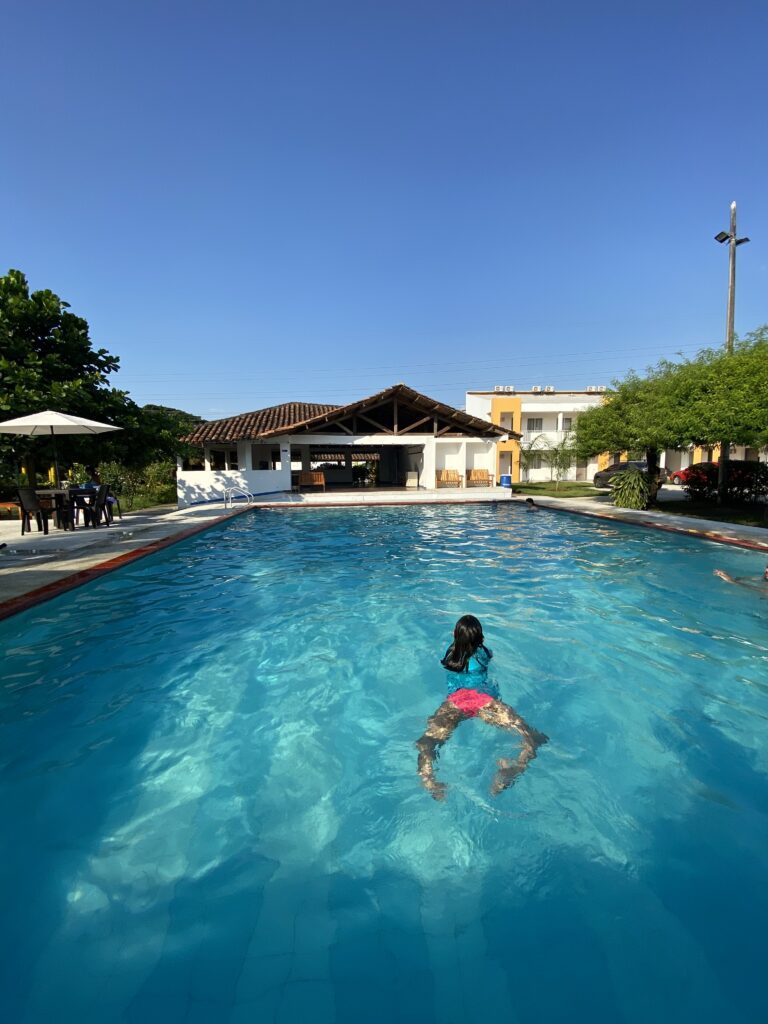 Main pool in the morning
